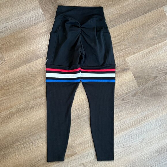 Bombshell Sportswear Scrunch Thigh-Highs Leggings black size M medium pocket - Picture 9 of 11